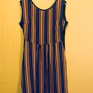 Short Sleeve Midi Aztec Dress